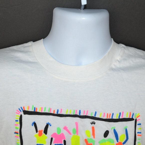 Vtg 1980's Neon People Dancing T-Shirt, Screen Stars Retro Deadstock XXXL - Picture 4 of 6